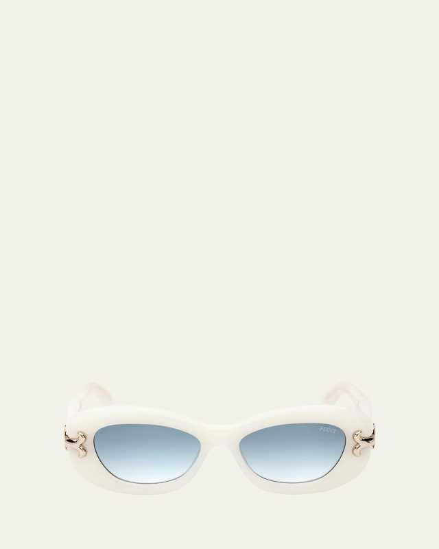 Filigree Acetate Oval Sunglasses